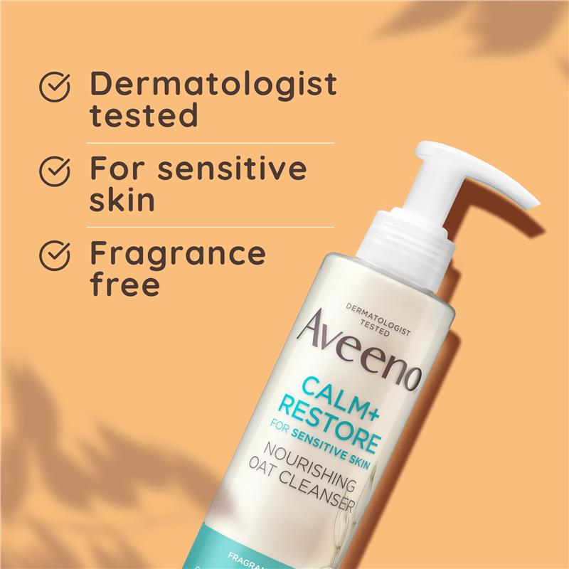 Aveeno Face Calm and Restore Nourishing Oat Cleanser 200ml