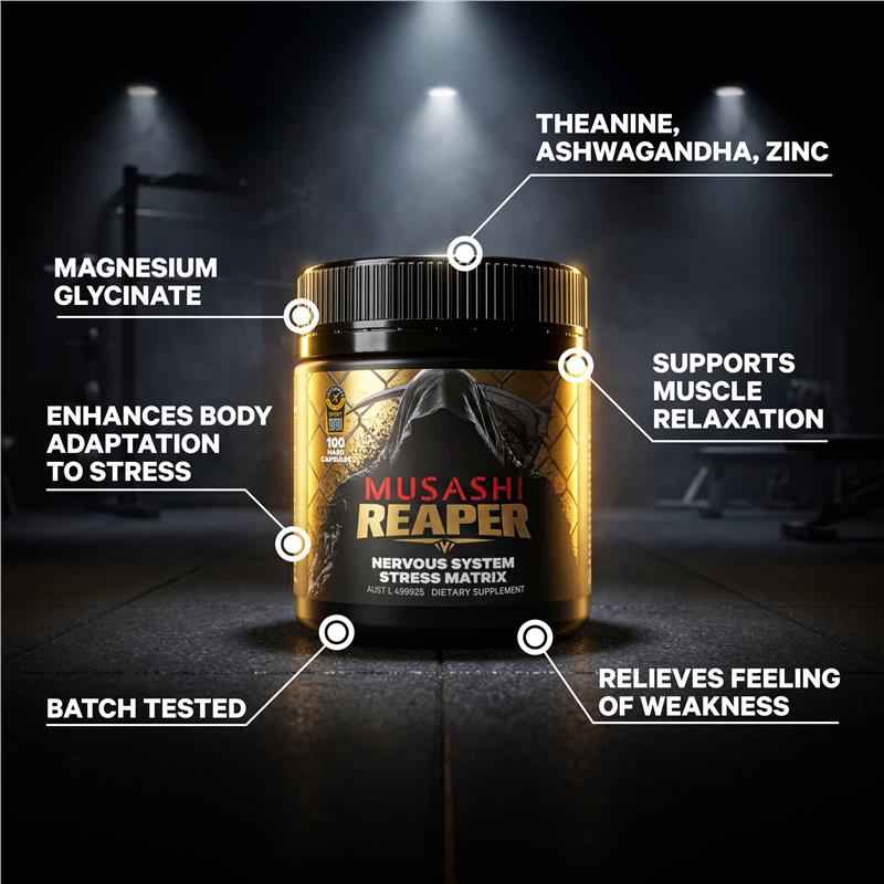 Musashi Reaper Nervous System Stress Matrix 100 Capsules