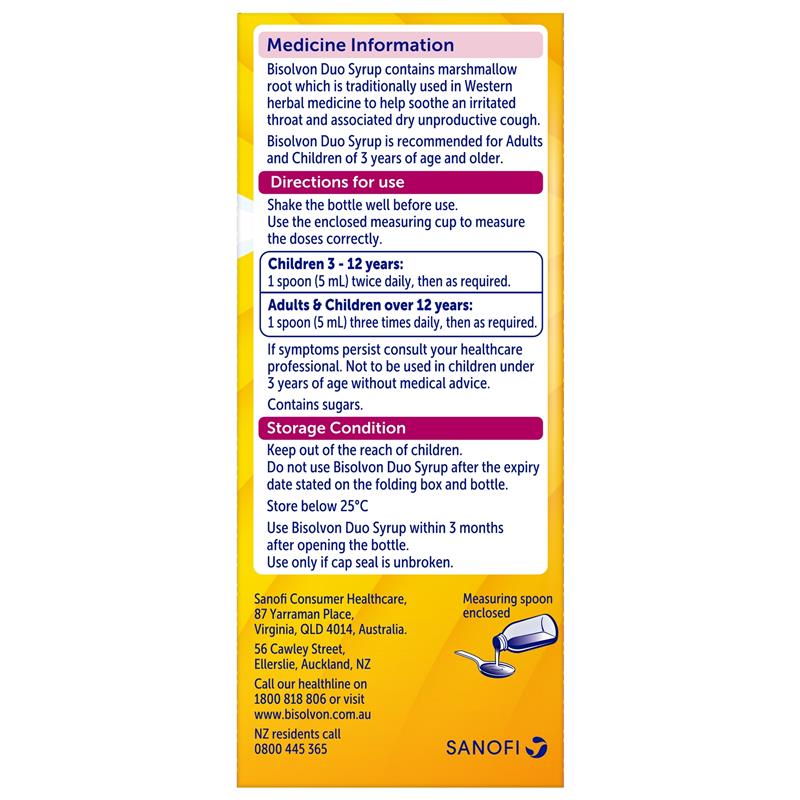 Bisolvon Duo Cough Syrup 100ml