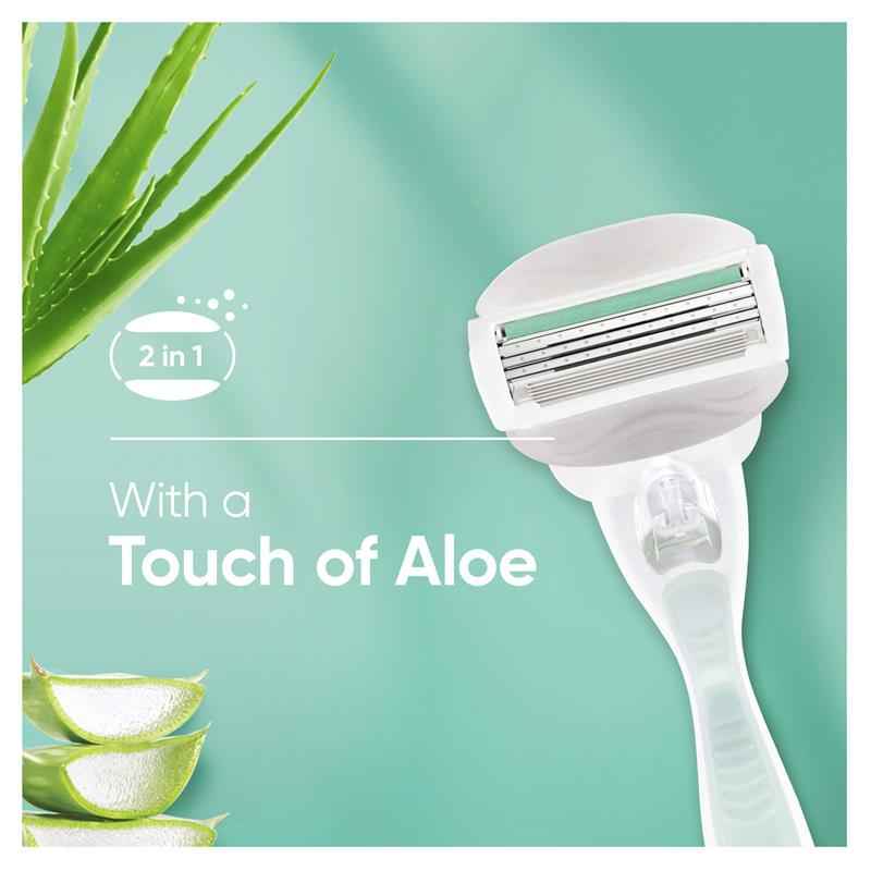 Gillette Venus Comfort Glide Sensitive Womens Razor Handle + 2 Blade Refills