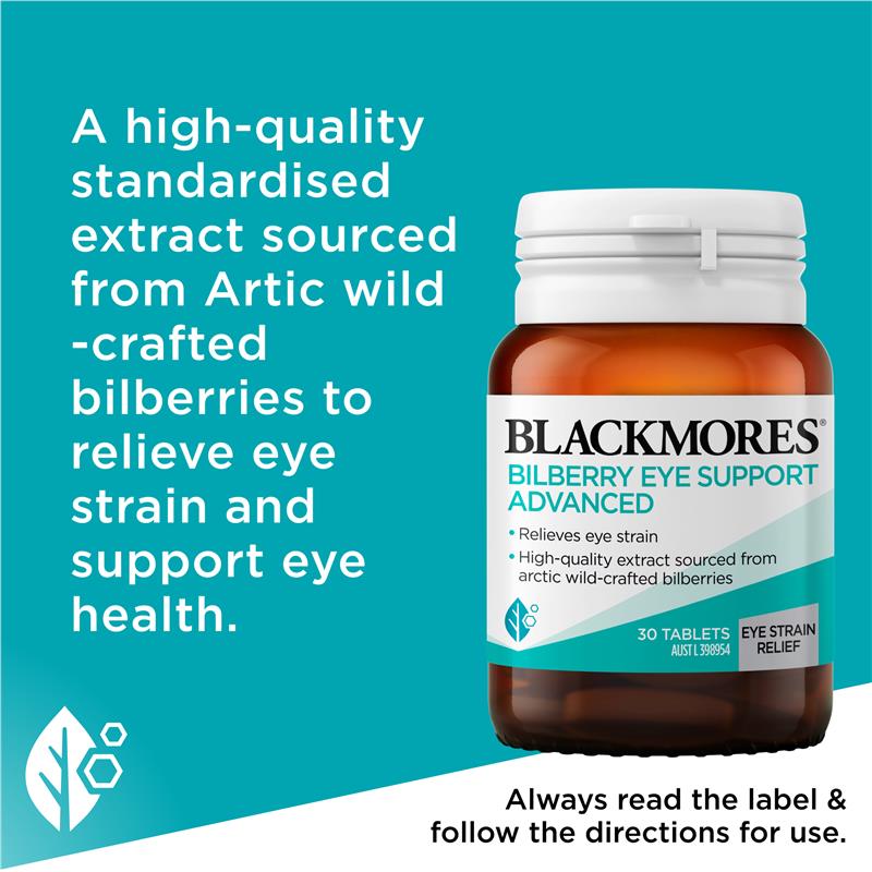 Blackmores Bilberry Eye Support Advanced 30 Tablets