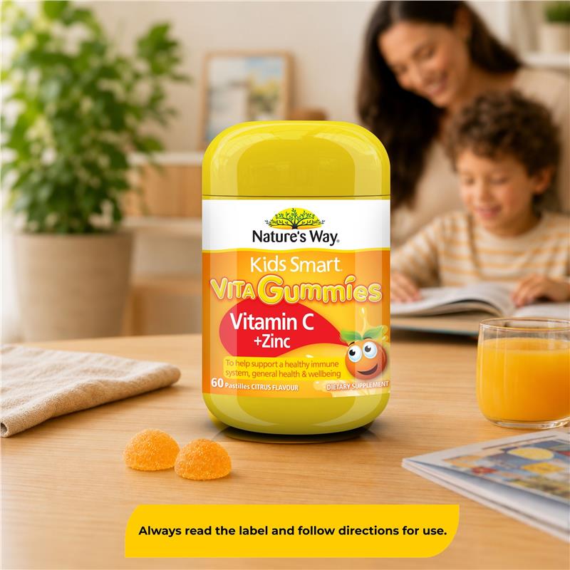 Nature's Way Kids Smart Vita Gummies Vitamin C + Zinc 60 Pastilles