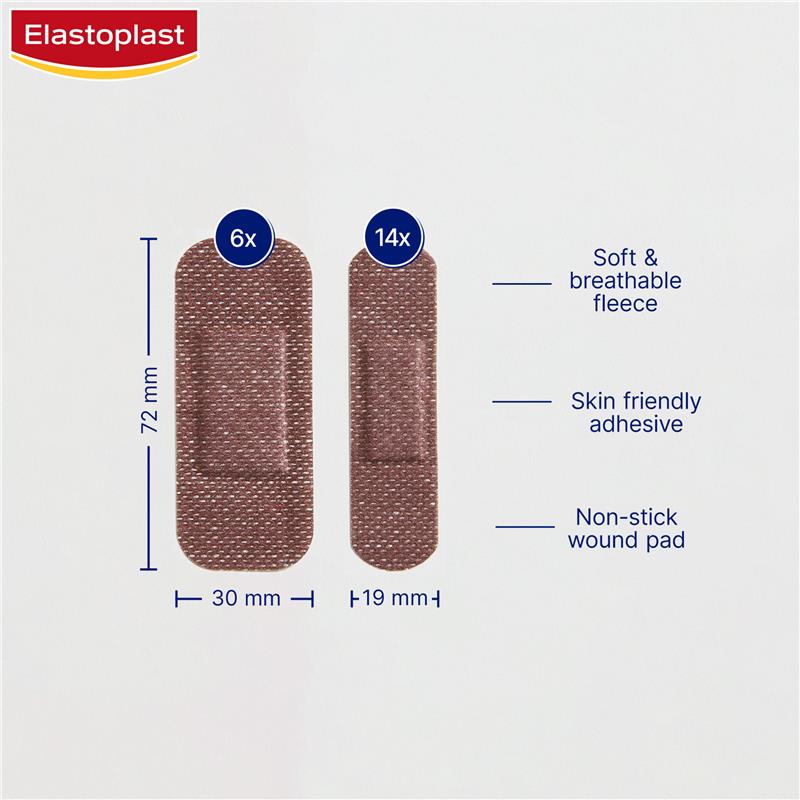 Elastoplast Sensitive Skin Tone Plasters 20 Dark