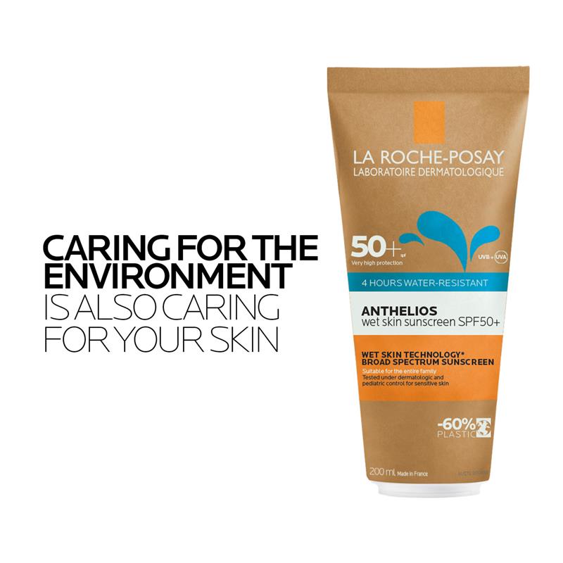 La Roche Posay Anthelios Wet Skin Sunscreen SPF 50+ Sustainable Tube 200ml - GimmeNow