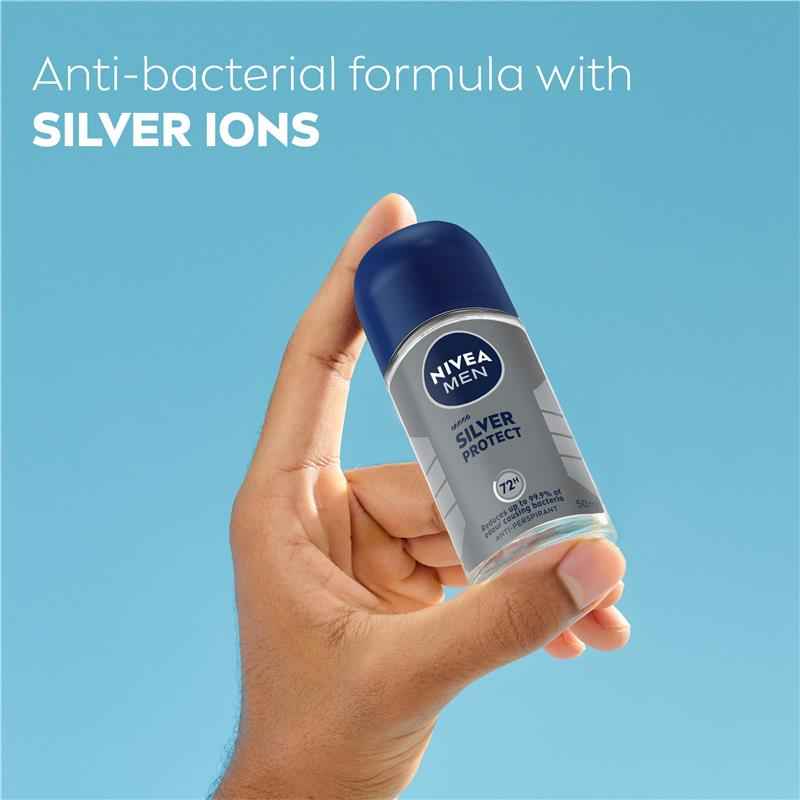 NIVEA MEN Deodorant Roll On Silver Protect 50ml