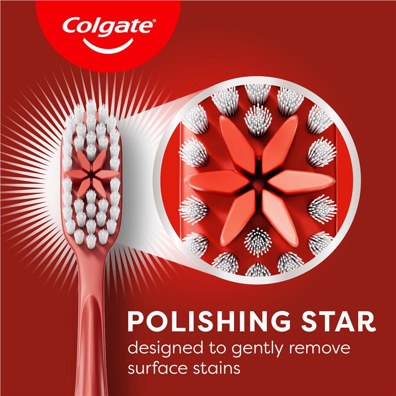 Colgate Toothbrush Brilliant White Medium 3 Pack