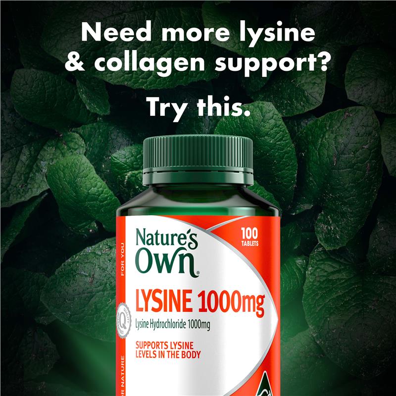 Nature's Own Lysine 1000mg 100 Tablets