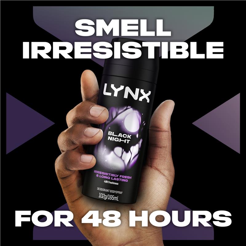 Lynx Deodorant Black Night 165ml