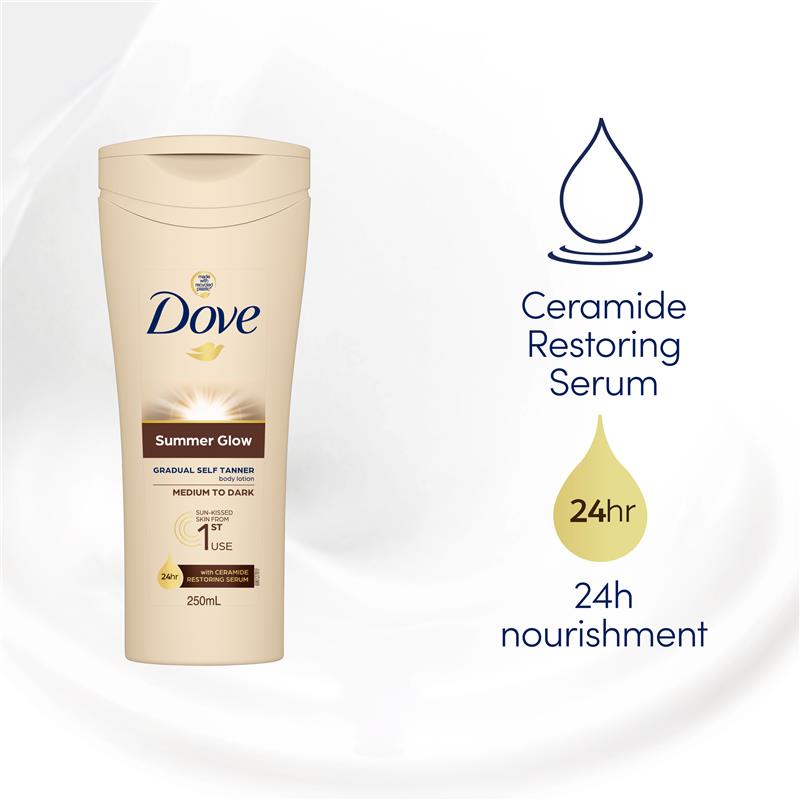 Dove Summerglow Body Lotion Medium To Dark Skin 250ml - GimmeNow