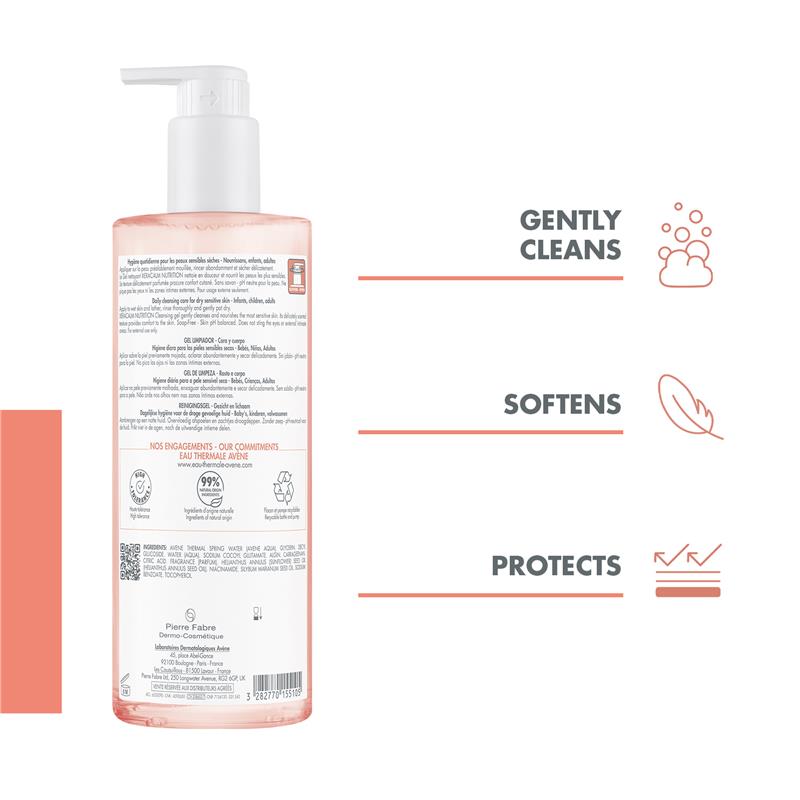 Avene Xeracalm Nutrition Cleansing Gel 500ml