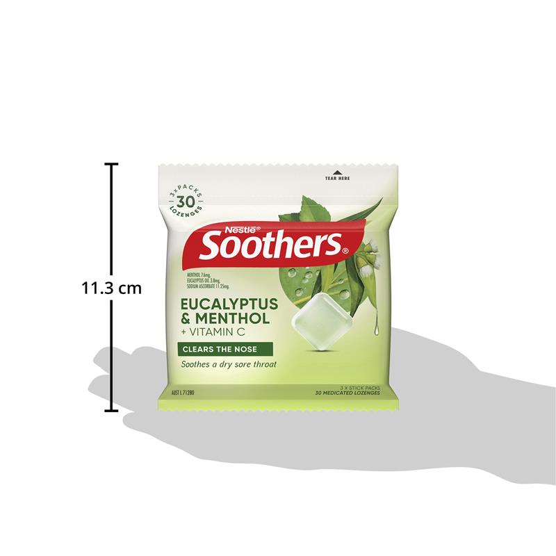 Soothers Eucalyptus & Menthol 3x10 Lozenge Multipack