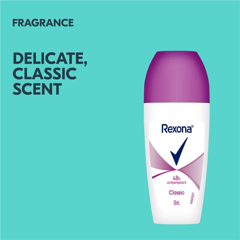 REXONA Women Antiperspirant Roll On Deodorant Classic 50ml - GimmeNow