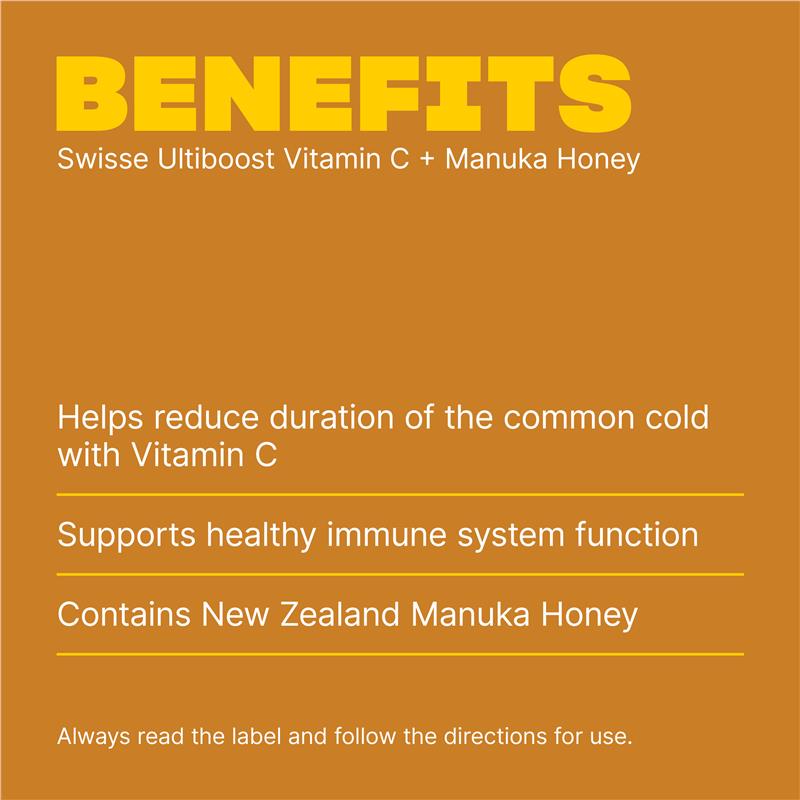 Swisse Vitamin C + Manuka Honey 120 Tablets