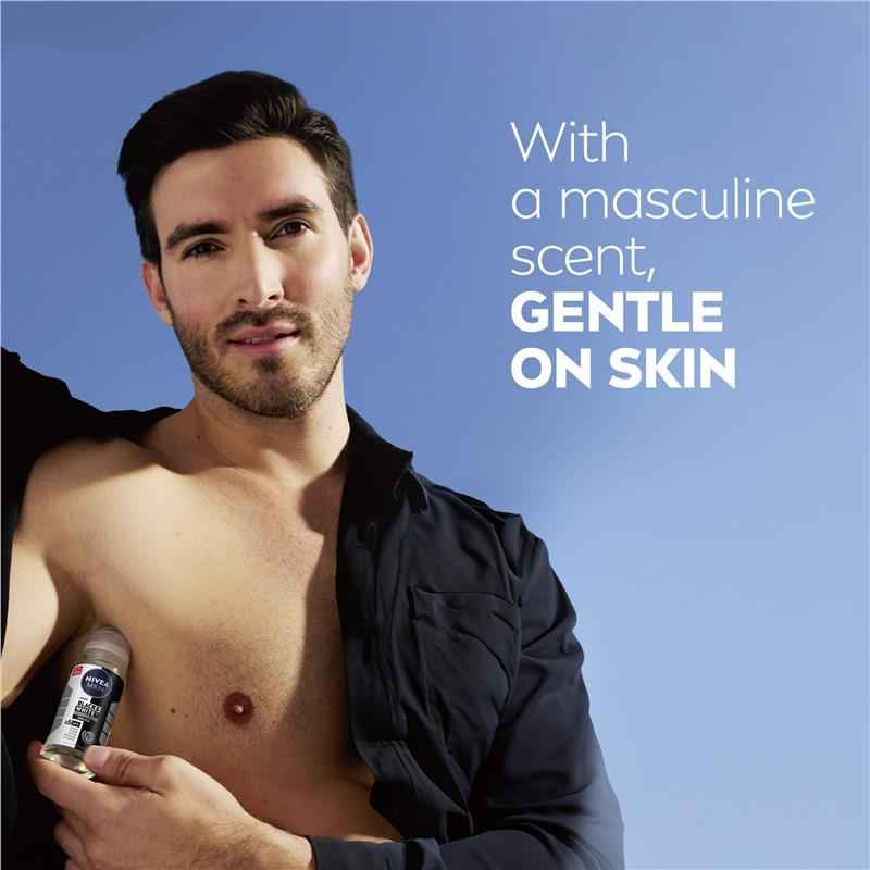 NIVEA MEN Black & White Invisible Roll On Deodorant 72H Protection 50ml