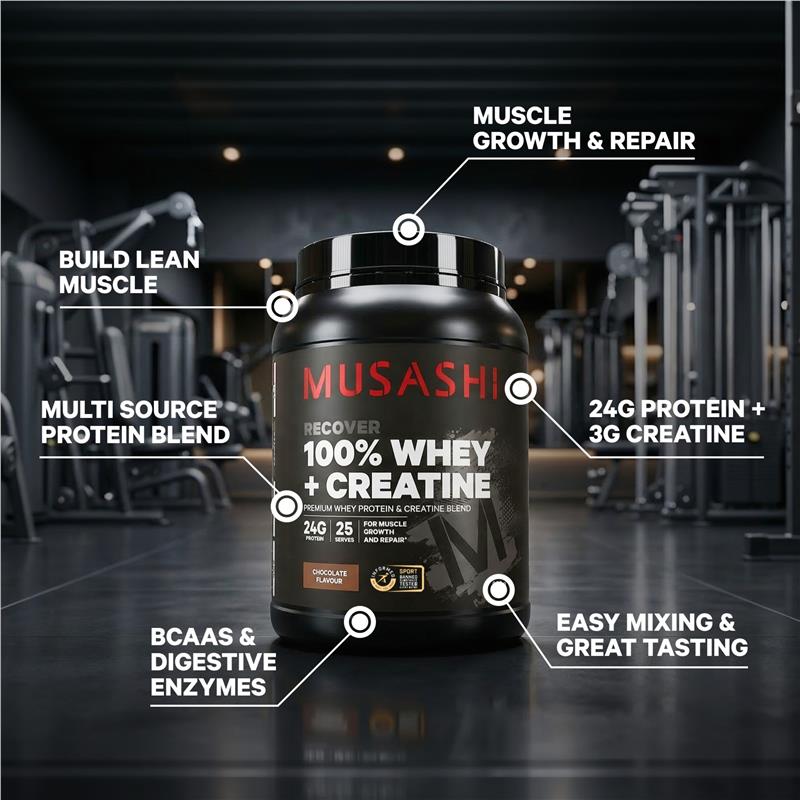 Musashi 100% Whey + Creatine Chocolate 2kg