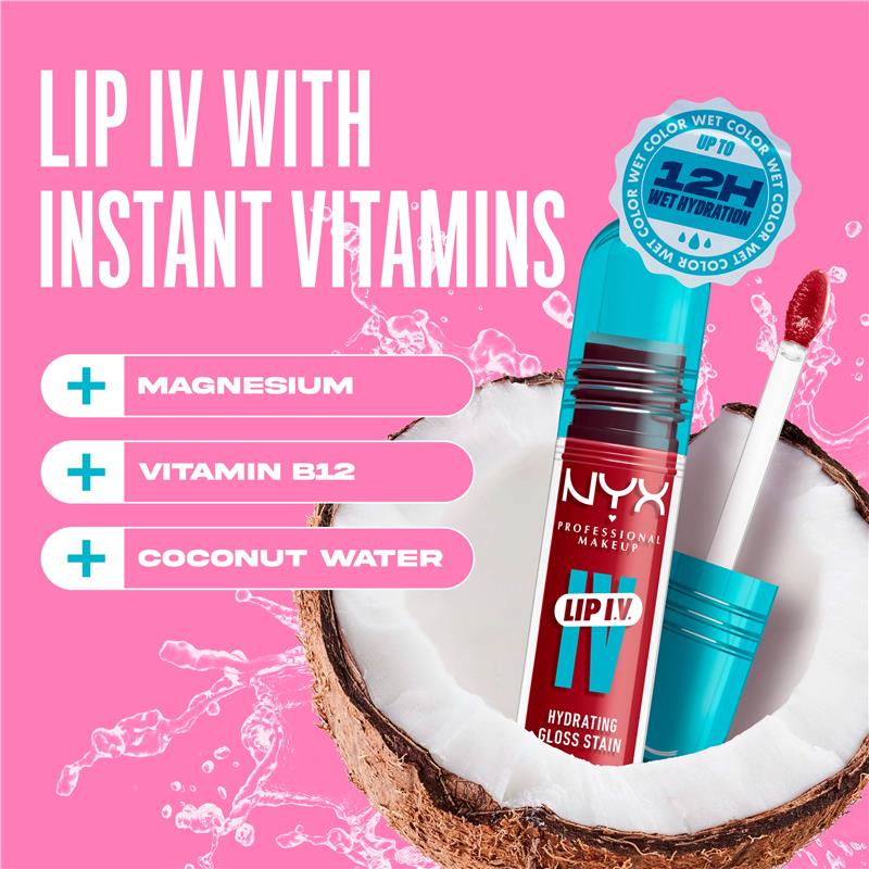 NYX Lip IV Hydrating Gloss Stain Berry Thirsty