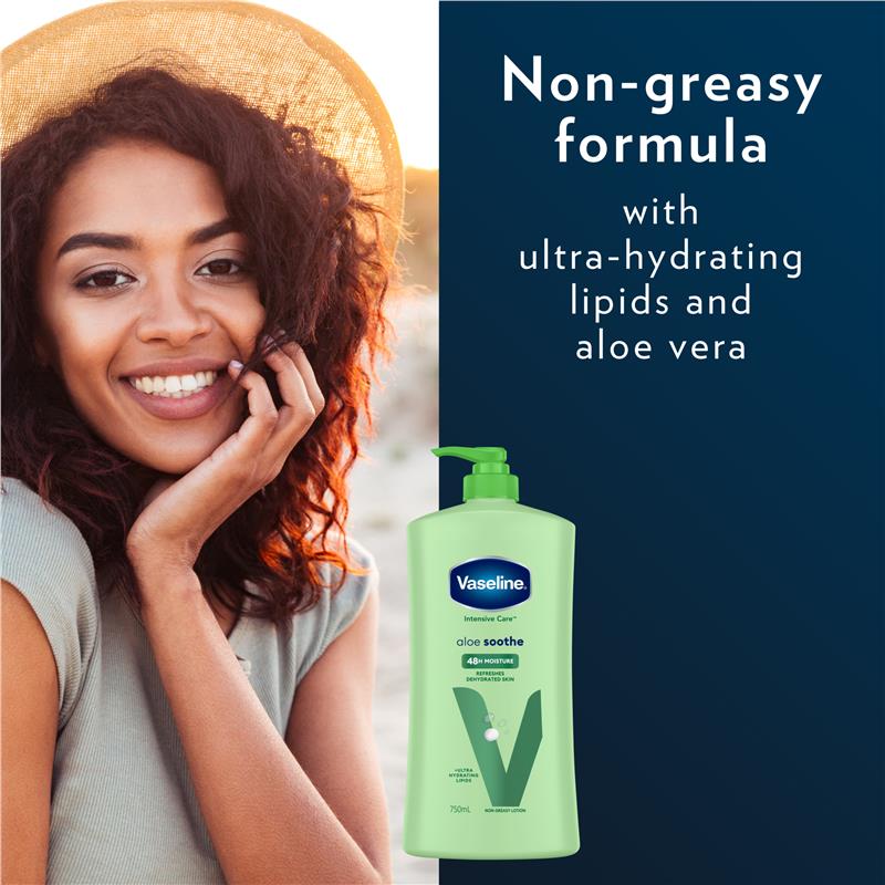Vaseline Intensive Care Body Lotion Aloe Soothe 750ml - GimmeNow