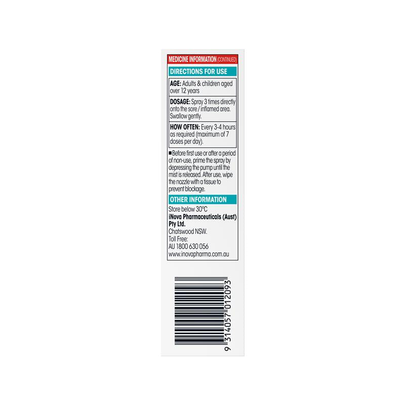 Difflam Plus Sore Throat Anaesthetic Spray Watermelon 30ml