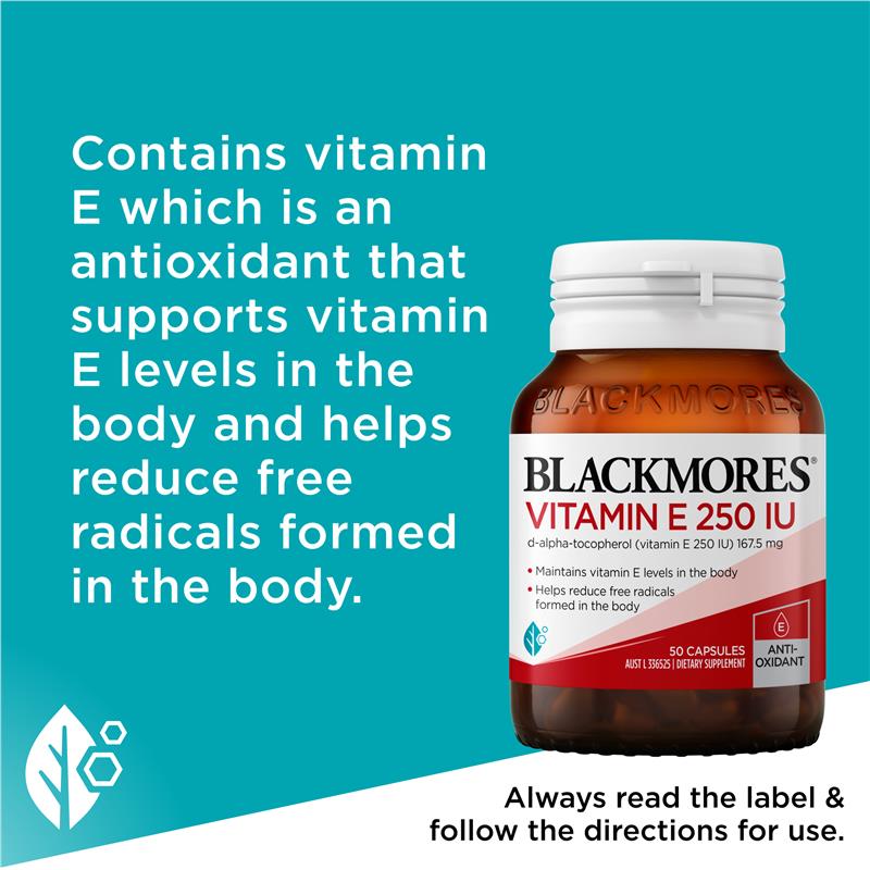 Blackmores Vitamin E 250IU 50 Capsules