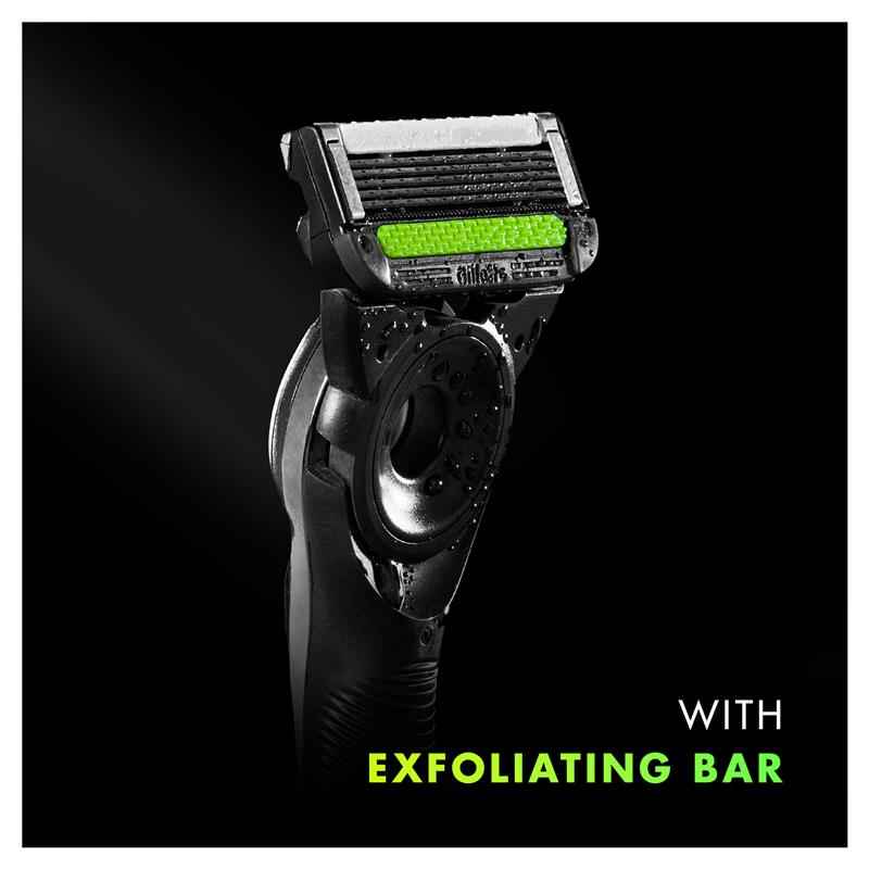Gillette Labs Exfoliating Razor with Magnetic Stand + 4 Blade Refills
