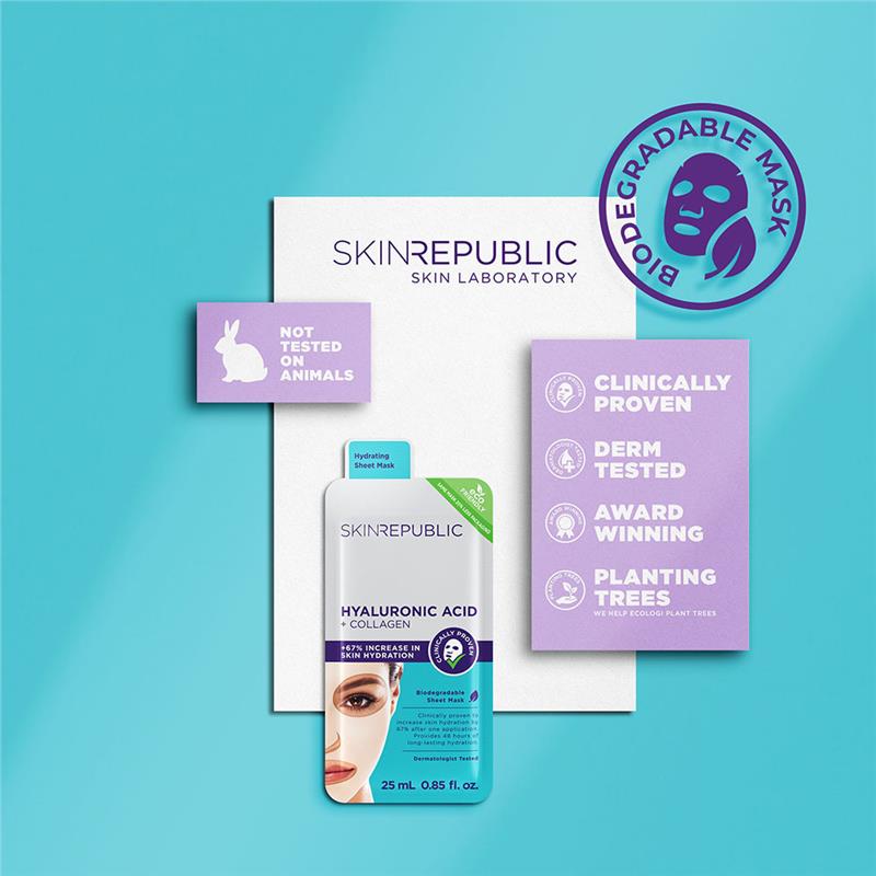Skin Republic Hyaluronic Acid & Collagen Face Mask 25ml