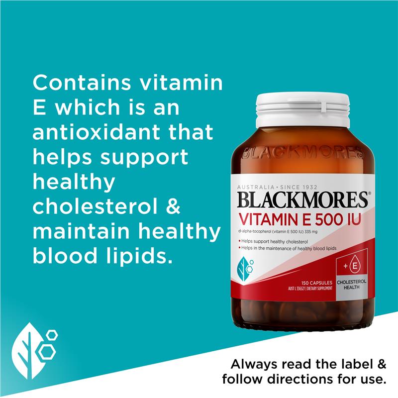 Blackmores Vitamin E 500IU 150 Capsules - GimmeNow