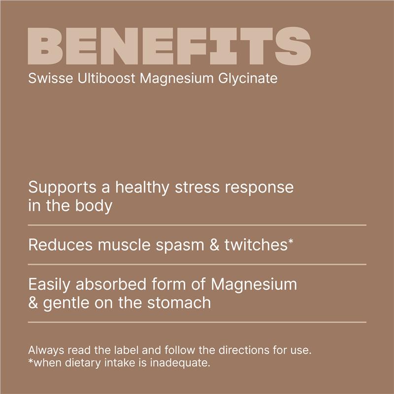 Swisse Ultiboost Magnesium Glycinate 120 Tablets - GimmeNow