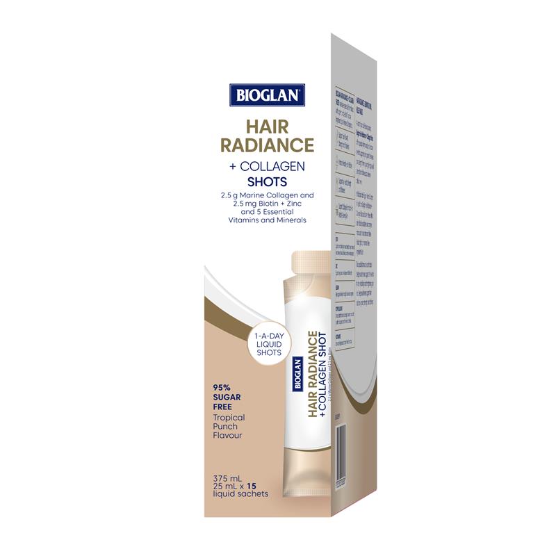 Bioglan Hair Radiance + Collagen Shots 25ml x15 - GimmeNow