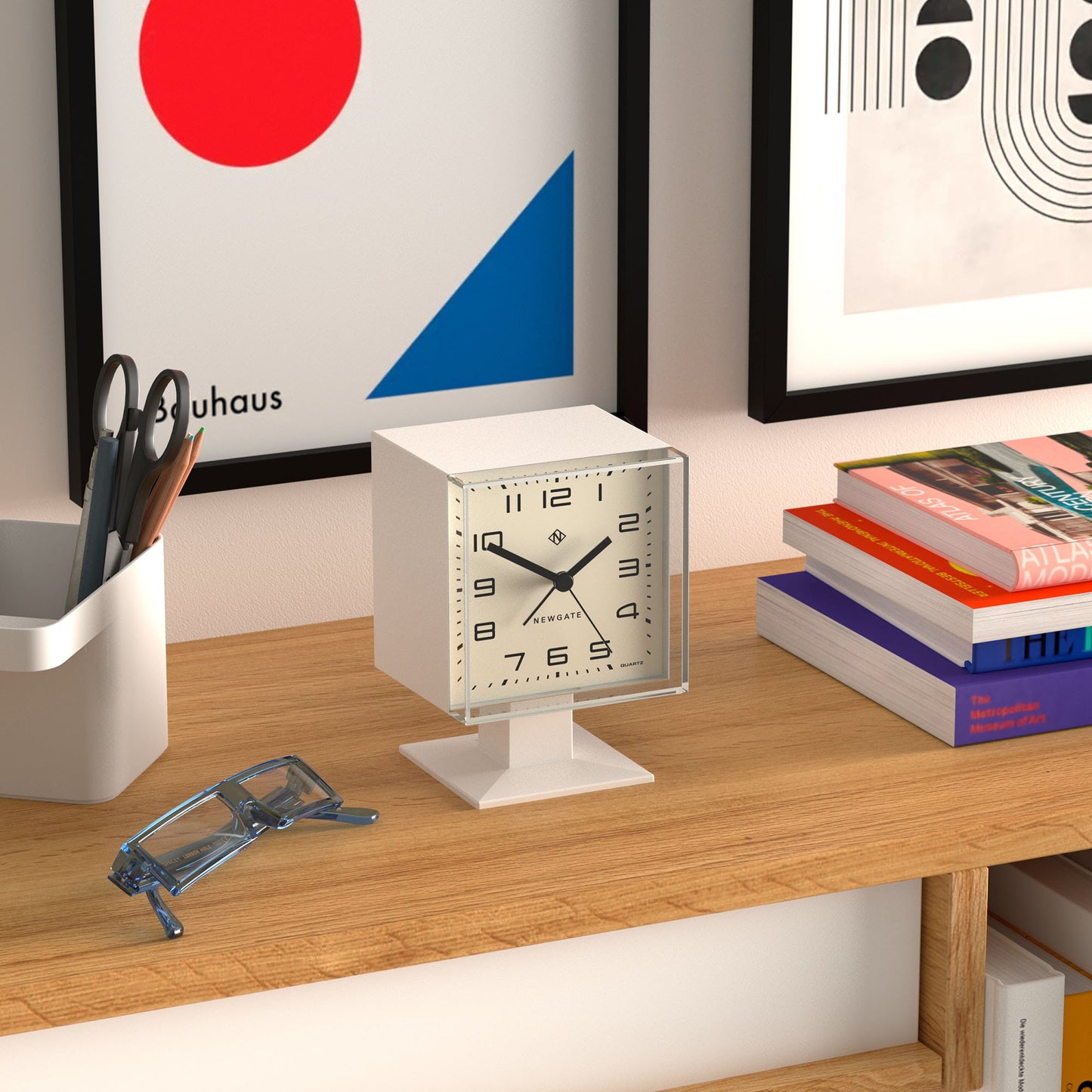 Victor Alarm Clock Pebble White