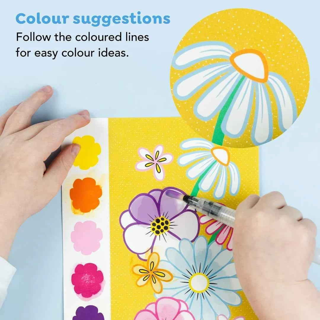 Tiger Tribe Paint A Picture Set Butterflies and Flowers Watercolour Paint ravel Toys Art and Craft for Kids 4yrs+