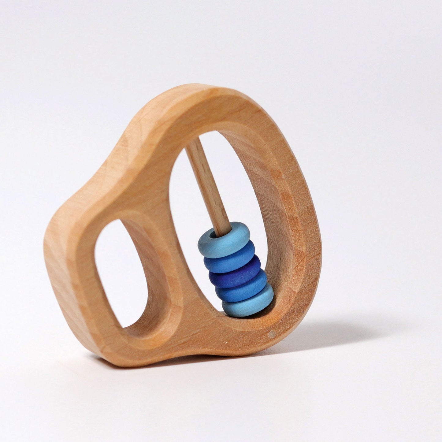 Grimm's Grasping Toy Rattle with Rings Blue Klipp Klapp Baby Toys Baby Gifts Idea 0m+