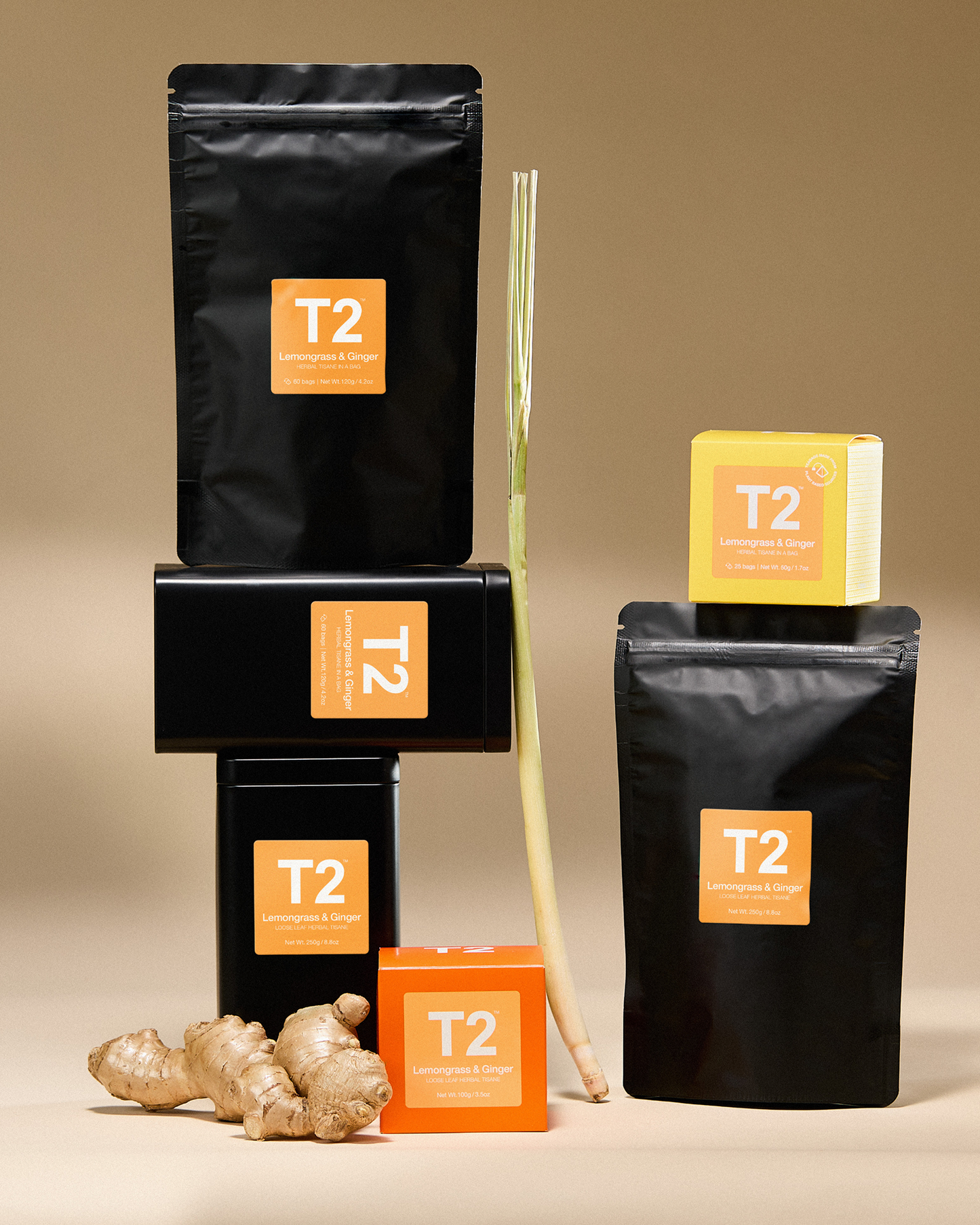 Lemongrass and Ginger Tea Bag Cube 25 pack