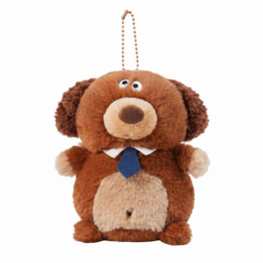 Glee Beanx – Chubby Series Keycharm - Bruce the Officer Golden Puppy 13cm