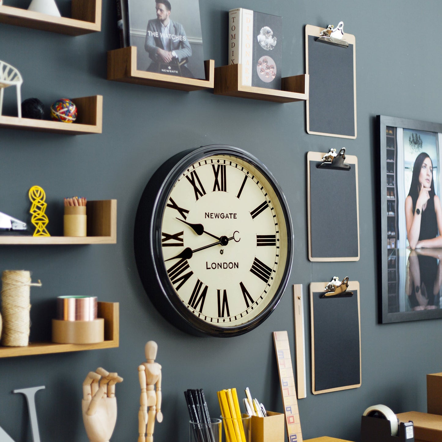 Battersby Clock Black