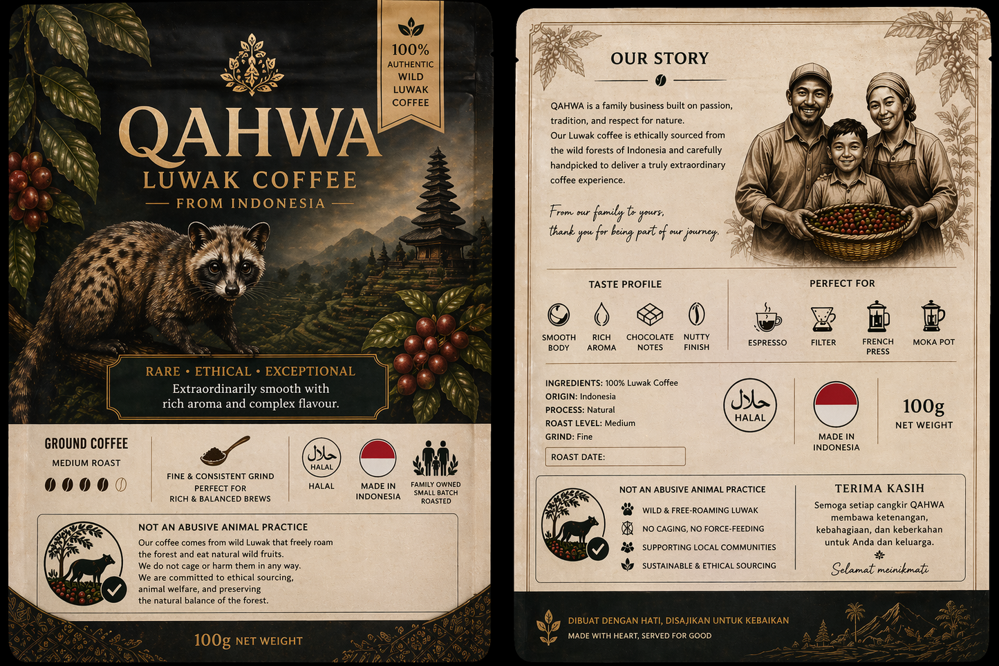 QAHWA Ethiopia Ardosi Ground Coffee