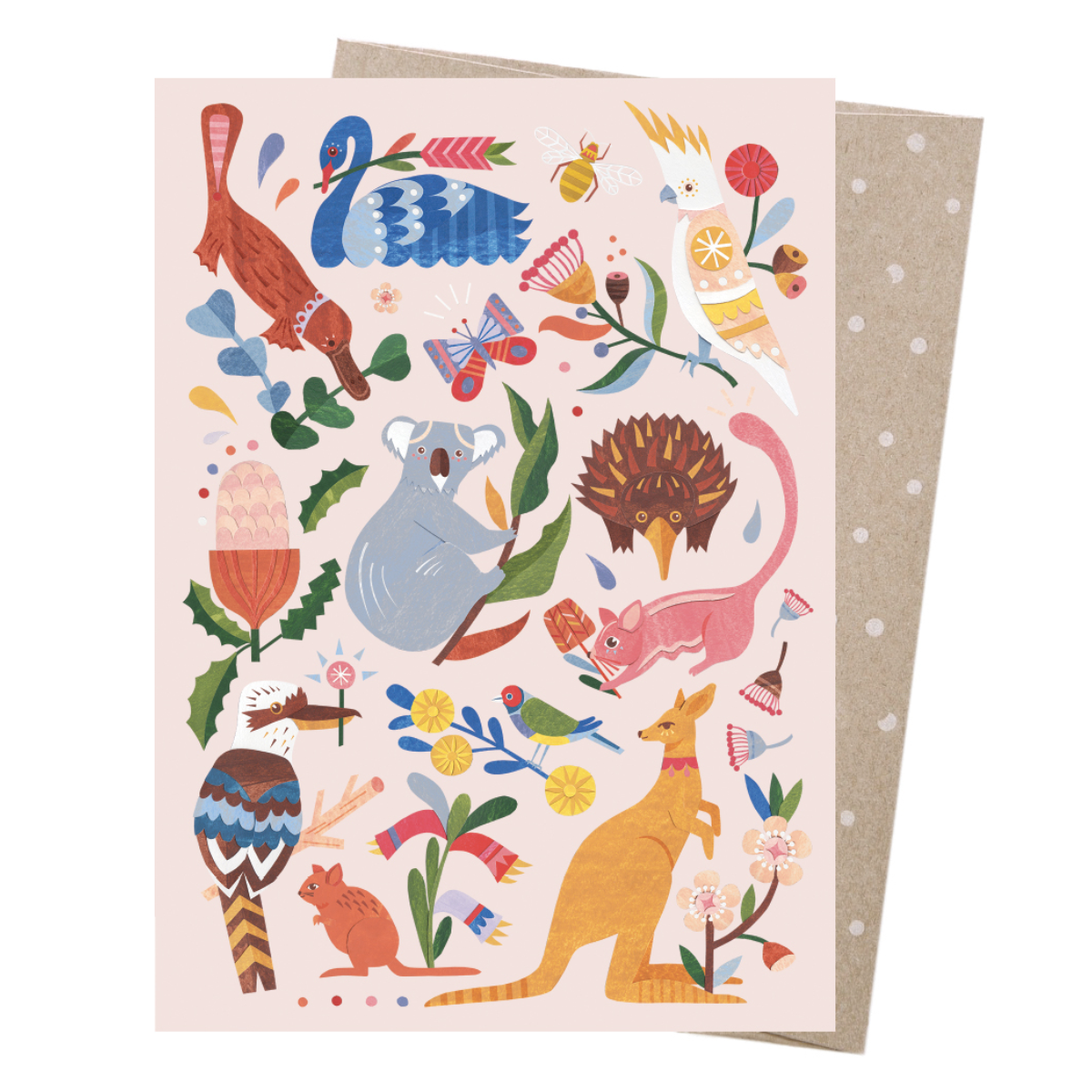 Australian Wildlife Greeting Card by Earth Greetings (Australian Artist Andrea Smith) Kids Greeting Card Australia Theme