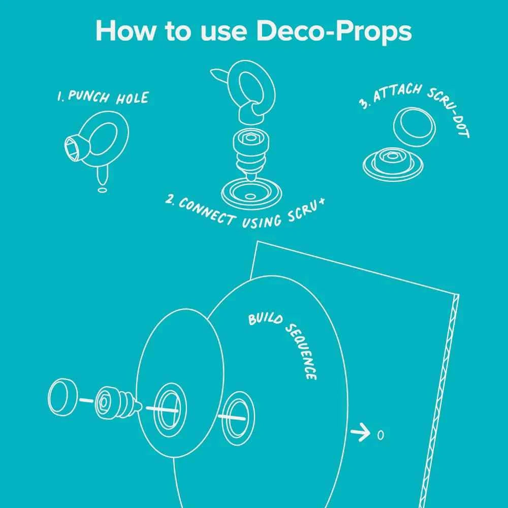 Makedo Deco-Props Googlies 21pcs Accessory Set for Makedo Art and Craft for Kids 5yrs+