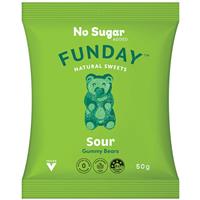 Funday Sour Vegan Gummy Bears 50g - GimmeNow