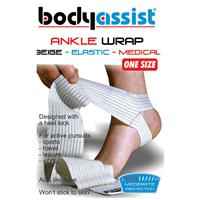 BodyAssist Elastic Ankle Wrap/Anchor Beige