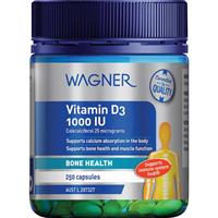 Wagner Vitamin D3 1000IU 250 Capsules - GimmeNow