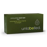 Unlabelled Exfoliating Body Bar Lemongrass Lemon Mrytle & Collagen 180g