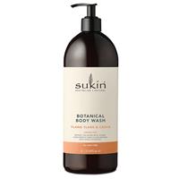 Sukin Botanical Body Wash Ylang Ylang & Cedar 1 Litre Pump - GimmeNow