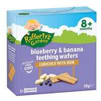 Raffertys Garden Blueberry & Banana Baby Teething Wafers 8+ Months 60g