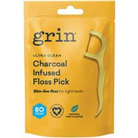 Grin Ultra Clean Adult Floss Picks 80 Pack - GimmeNow
