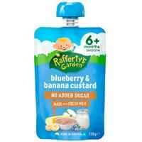 Raffertys Garden 6+ Months Blueberry & Banana Custard 120g