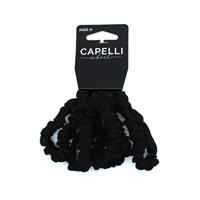 Capelli School Skinny Scrunchie Black 5 Pack