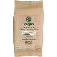Natural Beauty Vegan Micellar Makeup Remover Wipes 30 Pack