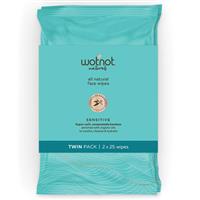 WotNot Natural Organic Sensitive Facial Wipes 2x25 Pack - GimmeNow