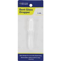 Health & Wellness Glass Dropper Bent 1ml - GimmeNow