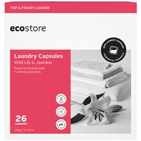 Ecostore Laundry Wild Lily & Jasmine 26 Capsules 390g - GimmeNow
